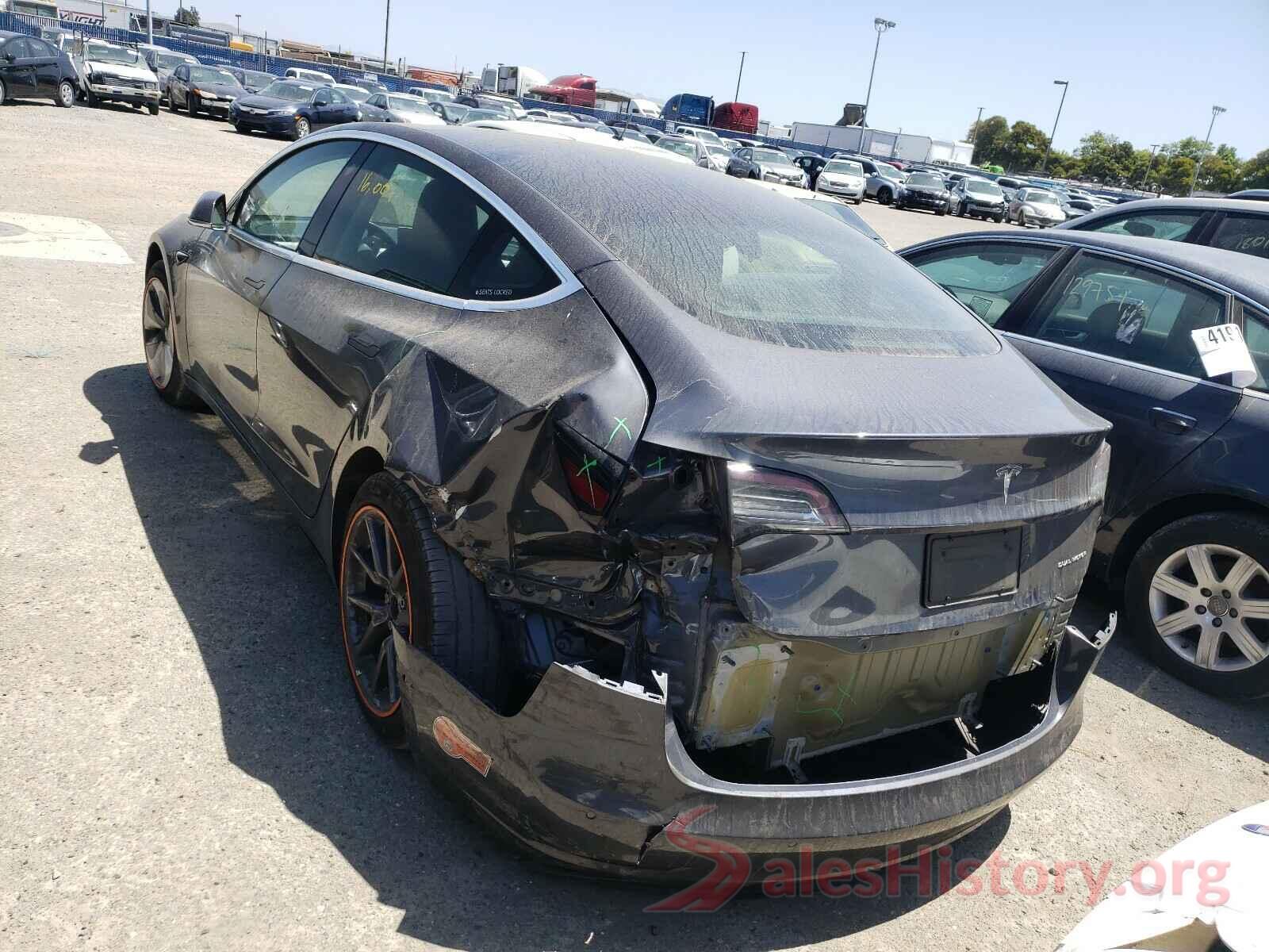 5YJ3E1EB9KF191808 2019 TESLA MODEL 3