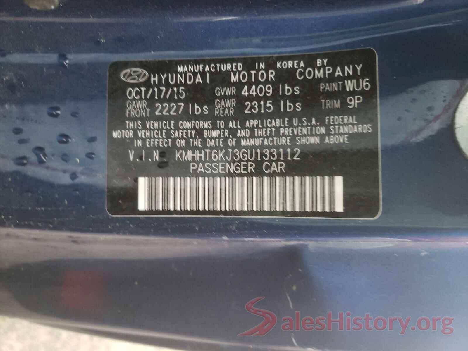 KMHHT6KJ3GU133112 2016 HYUNDAI GENESIS