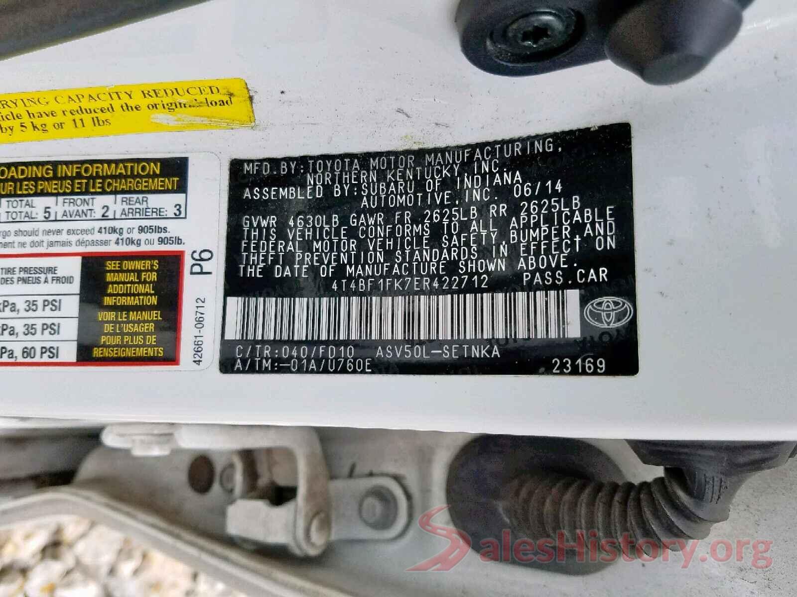 4T4BF1FK7ER422712 2014 TOYOTA CAMRY