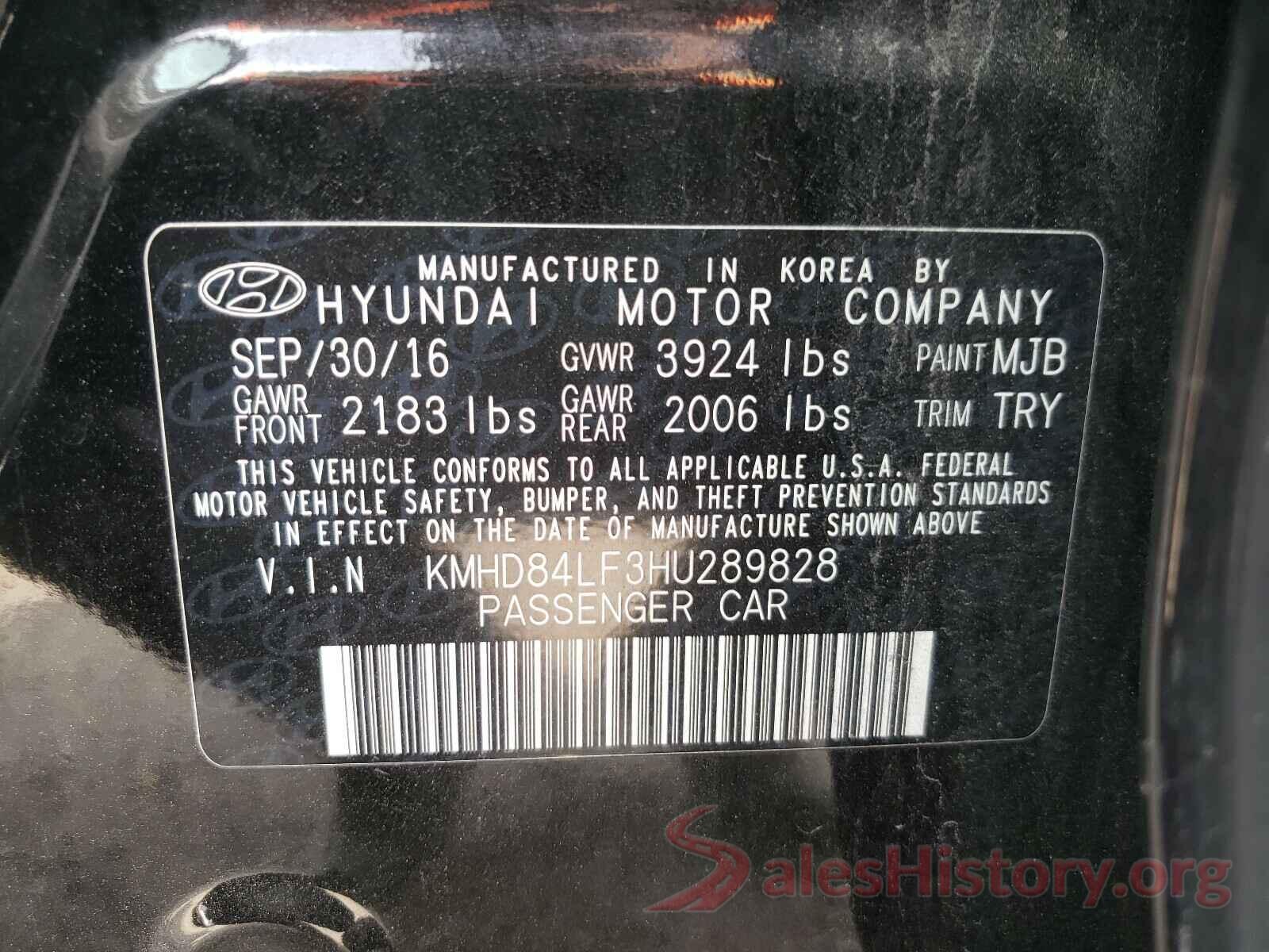 KMHD84LF3HU289828 2017 HYUNDAI ELANTRA