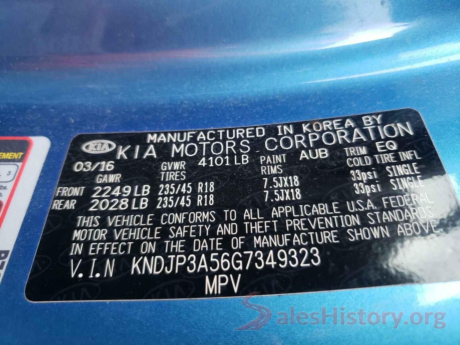 KNDJP3A56G7349323 2016 KIA SOUL