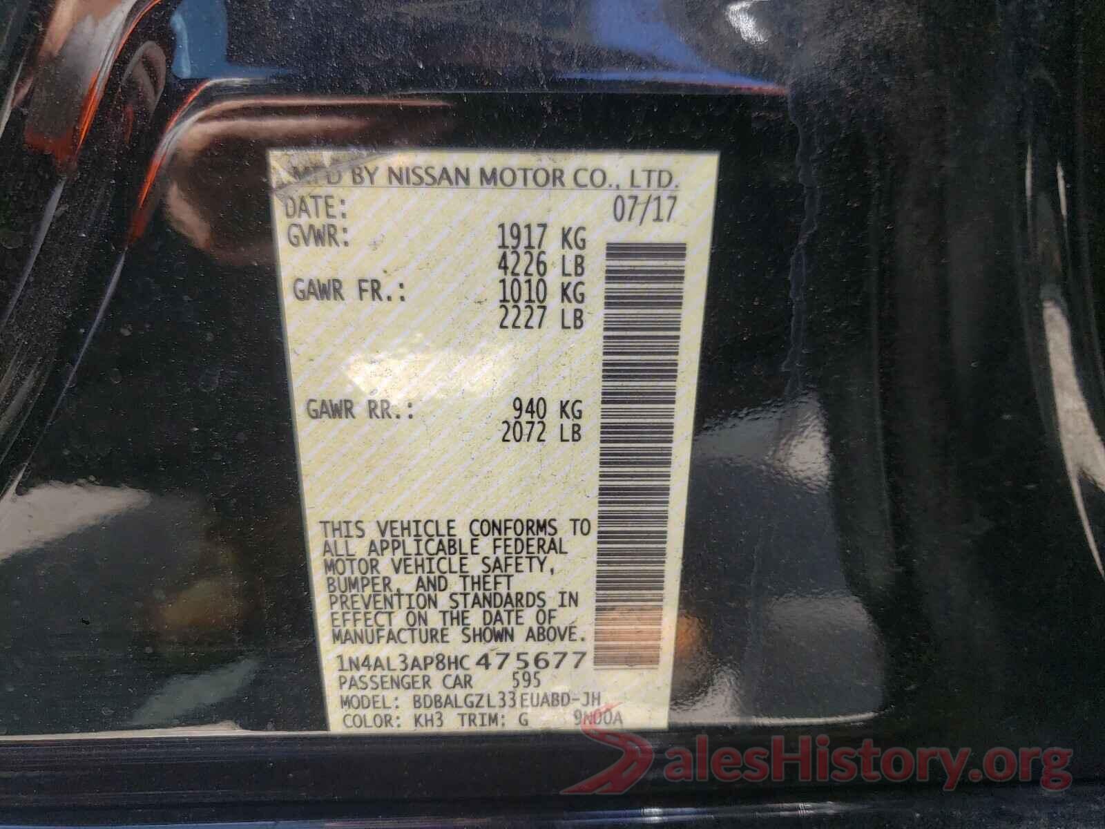 1N4AL3AP8HC475677 2017 NISSAN ALTIMA