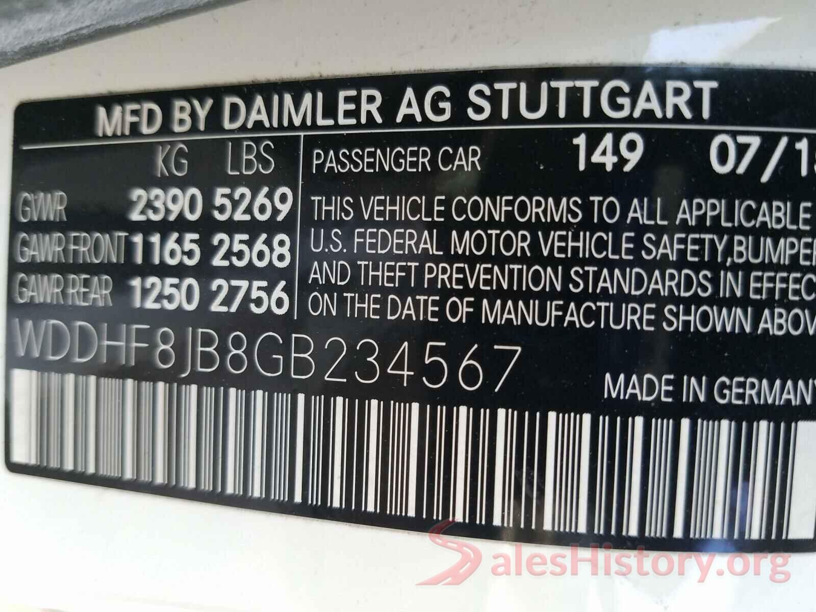 WDDHF8JB8GB234567 2016 MERCEDES-BENZ E CLASS