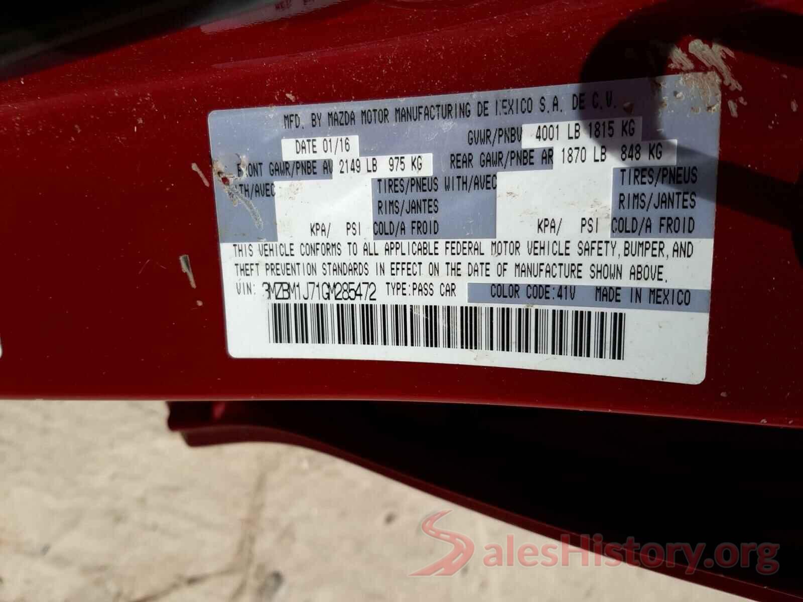 3MZBM1J71GM285472 2016 MAZDA 3