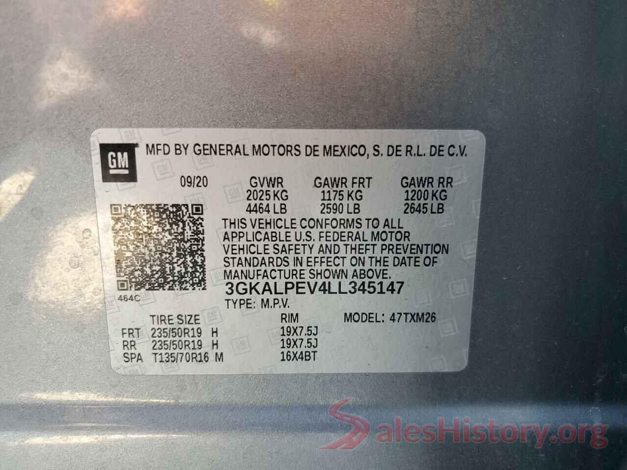 3GKALPEV4LL345147 2020 GMC TERRAIN