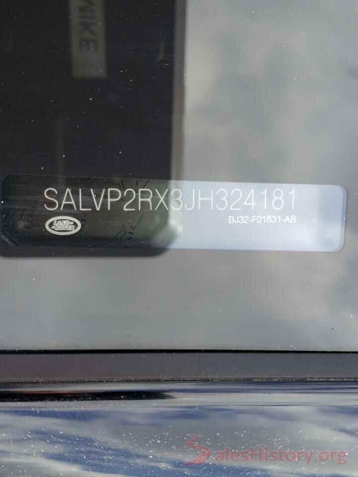 SALVP2RX3JH324181 2018 LAND ROVER RANGEROVER