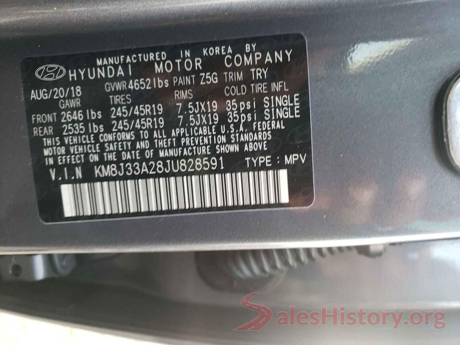 KM8J33A28JU828591 2018 HYUNDAI TUCSON