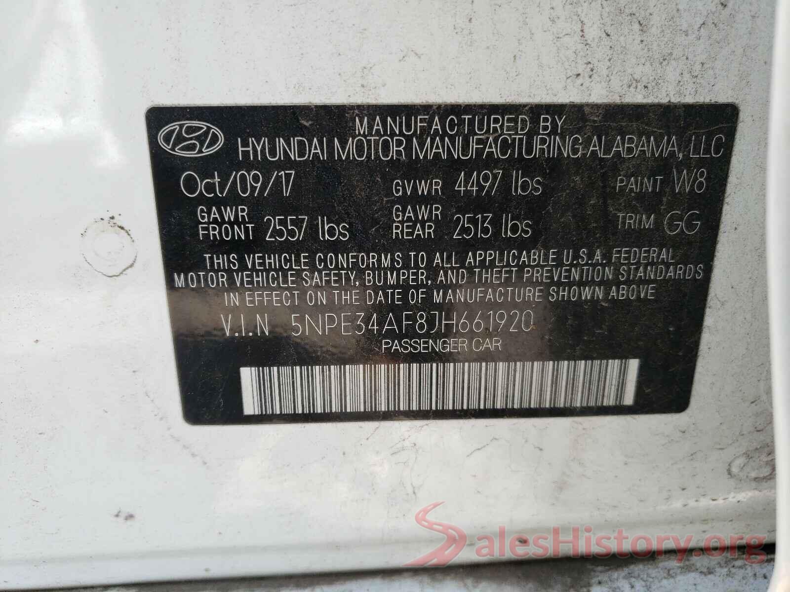 5NPE34AF8JH661920 2018 HYUNDAI SONATA