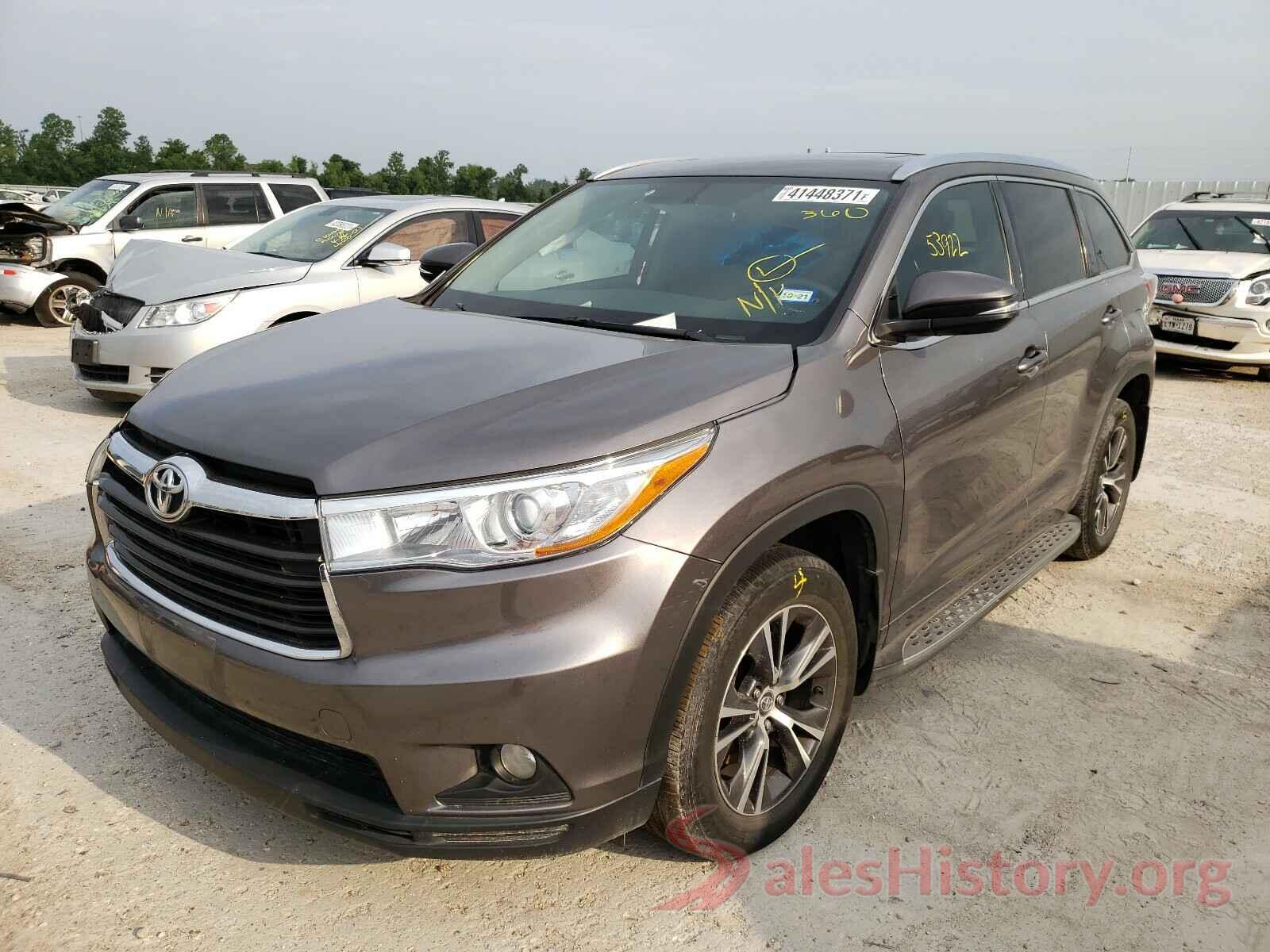 5TDKKRFH8GS504436 2016 TOYOTA HIGHLANDER