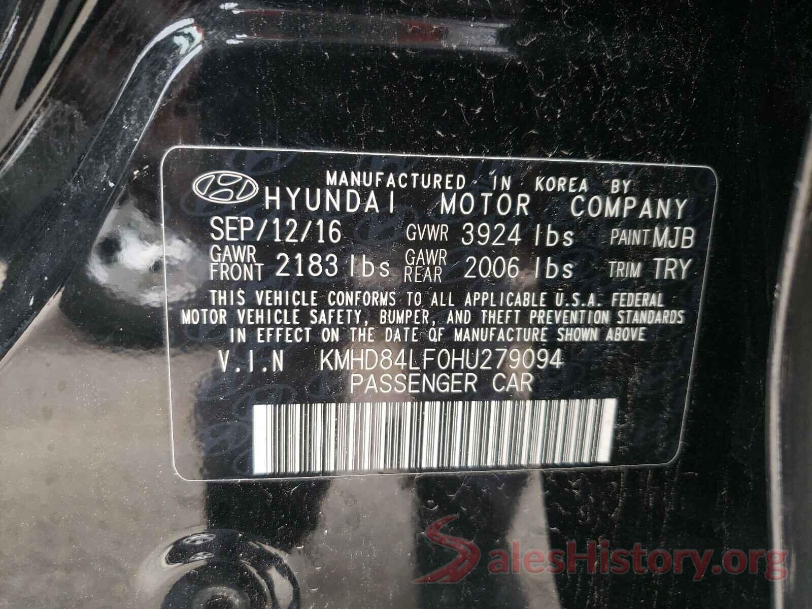 KMHD84LF0HU279094 2017 HYUNDAI ELANTRA