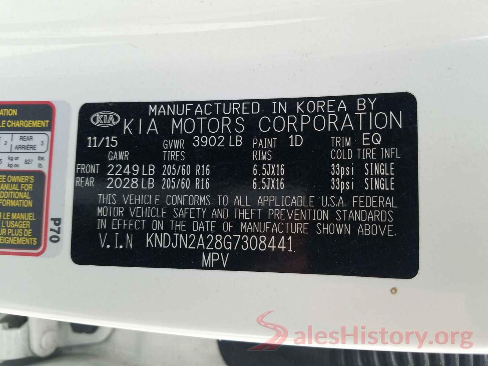 KNDJN2A28G7308441 2016 KIA SOUL