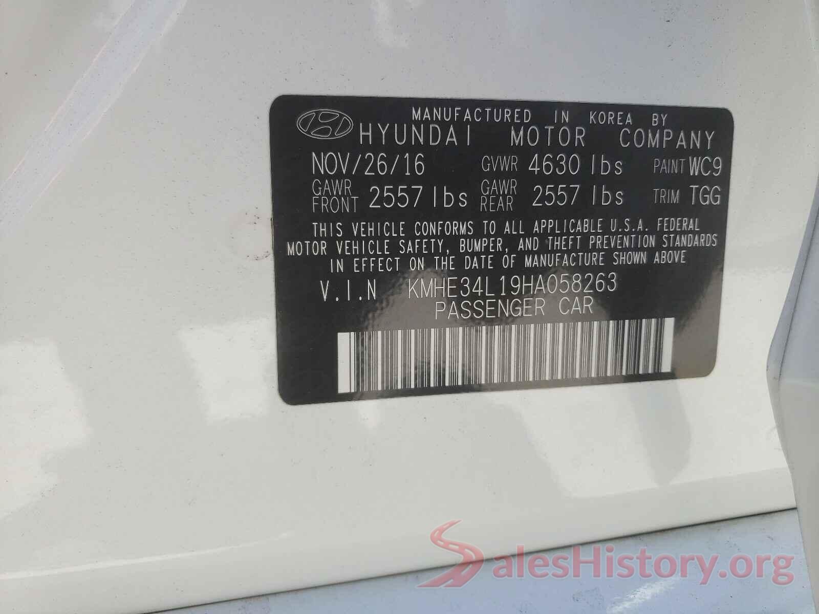 KMHE34L19HA058263 2017 HYUNDAI SONATA