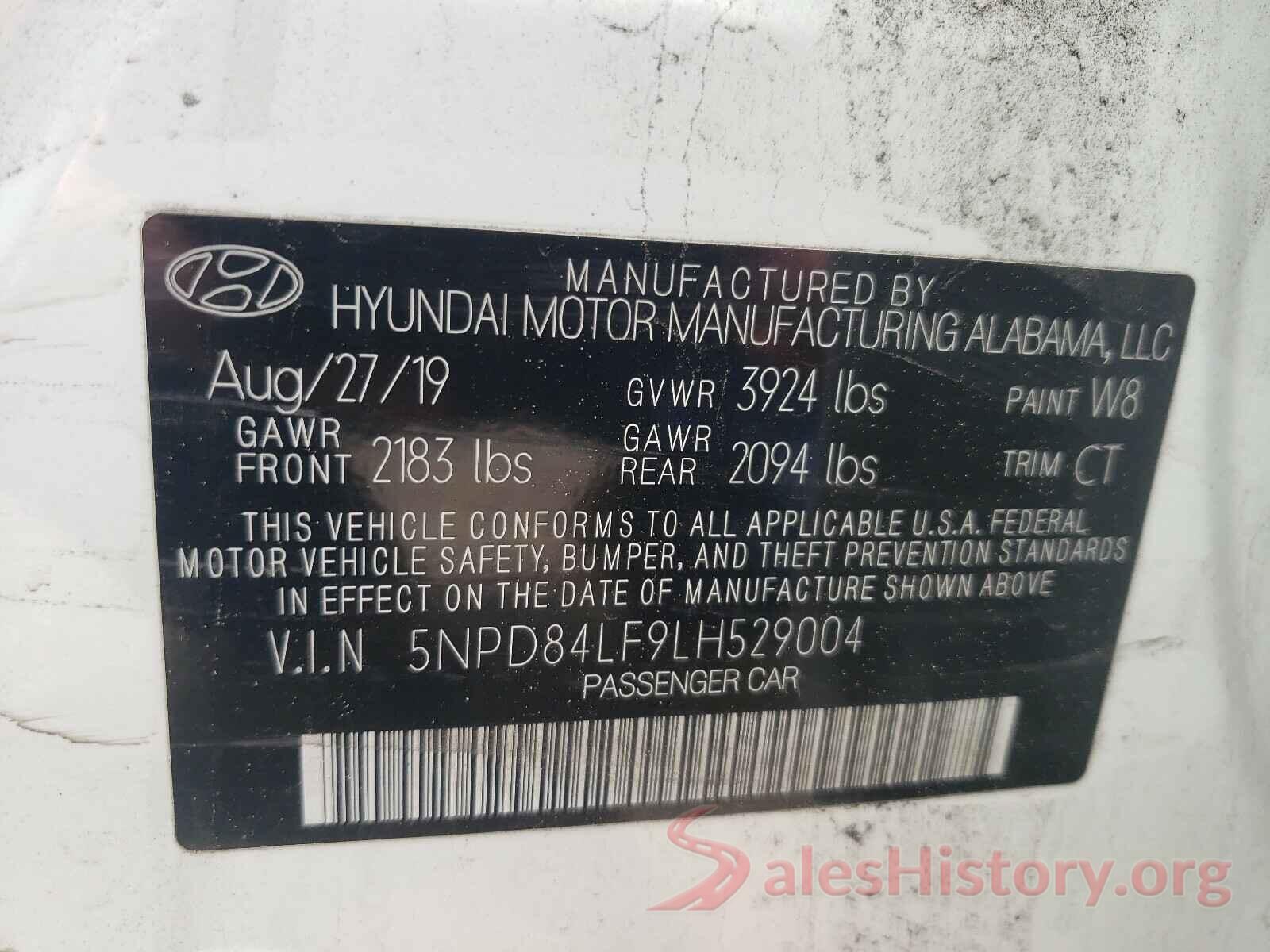 5NPD84LF9LH529004 2020 HYUNDAI ELANTRA