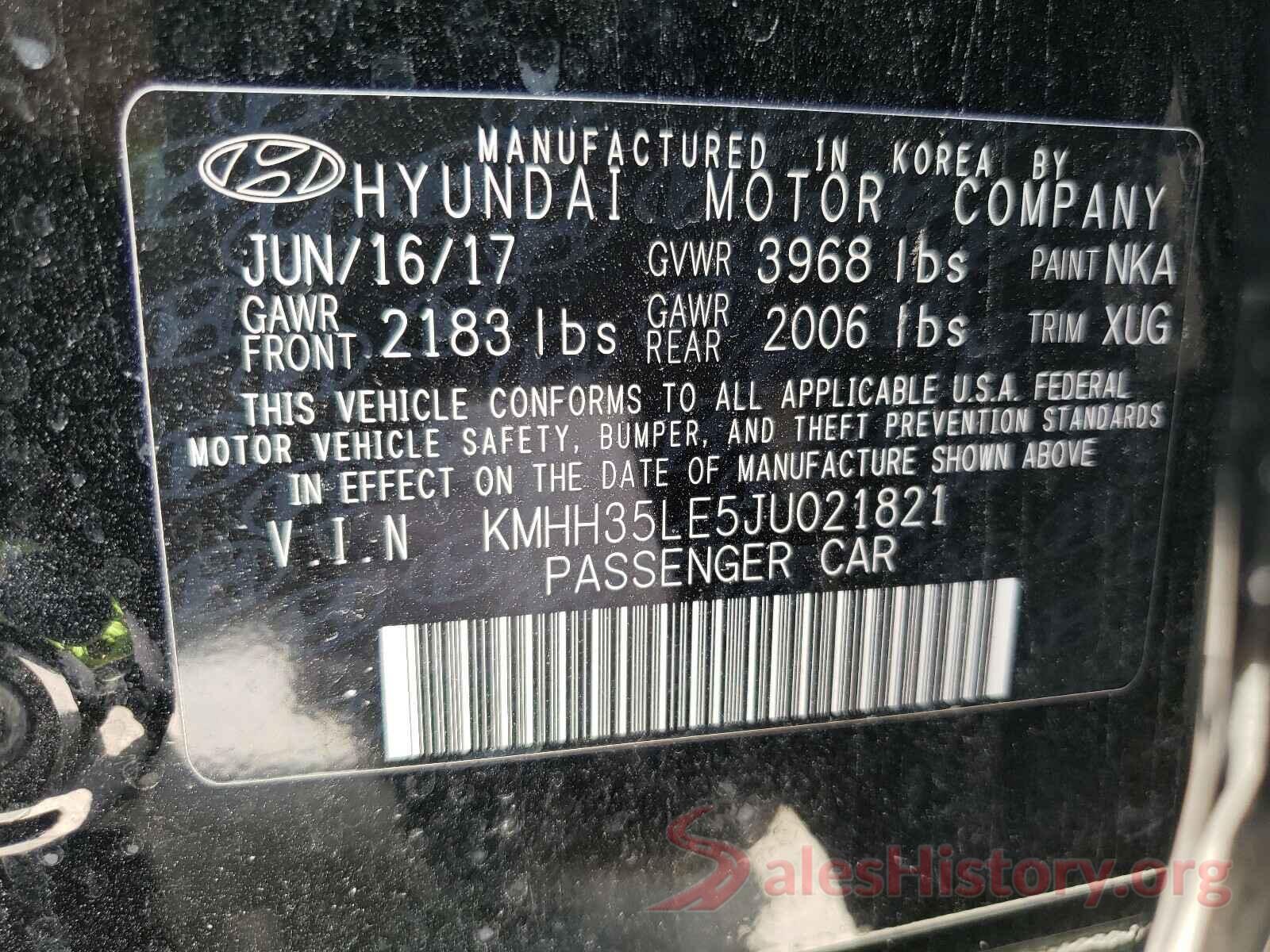 KMHH35LE5JU021821 2018 HYUNDAI ELANTRA