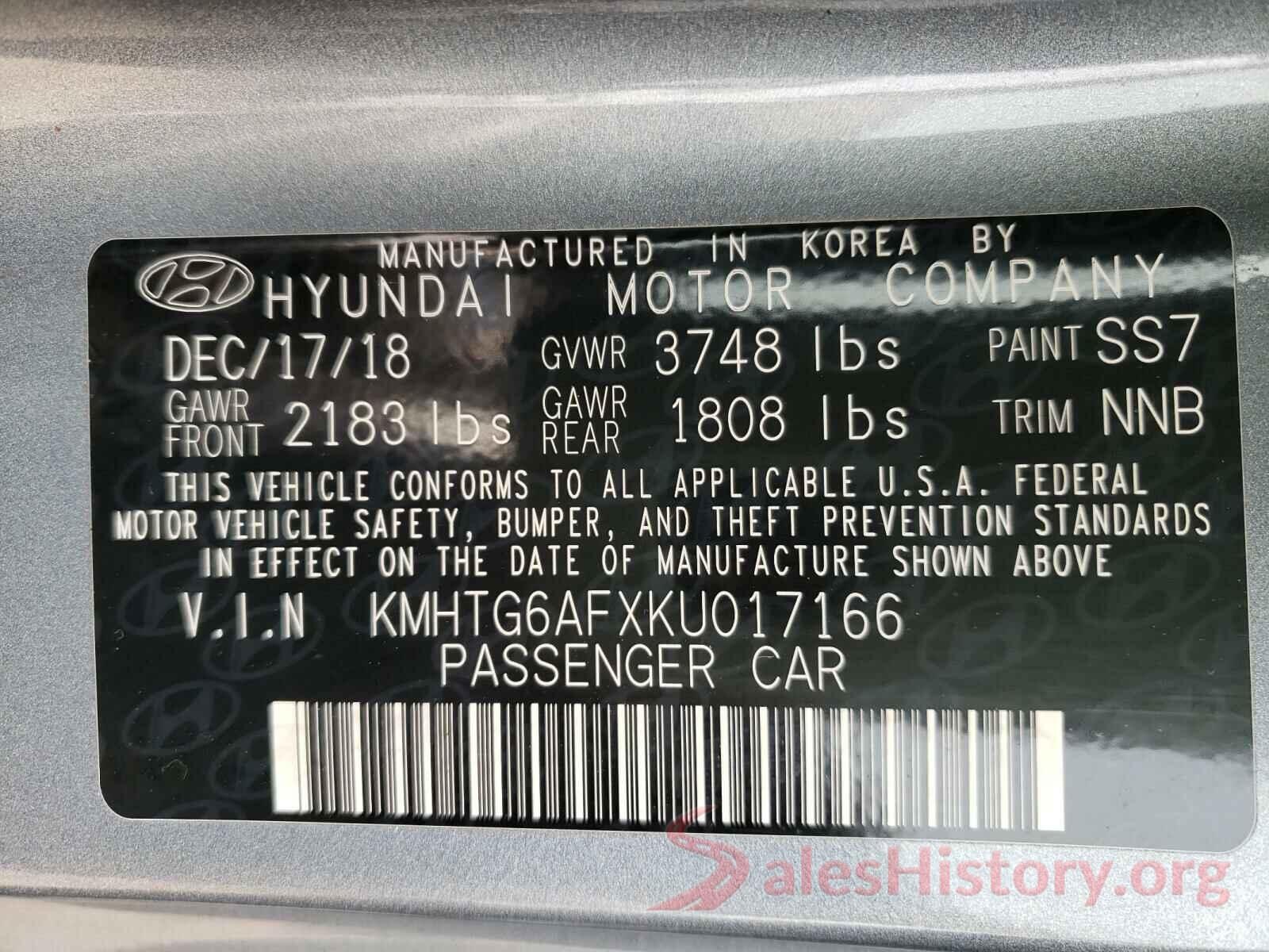 KMHTG6AFXKU017166 2019 HYUNDAI VELOSTER