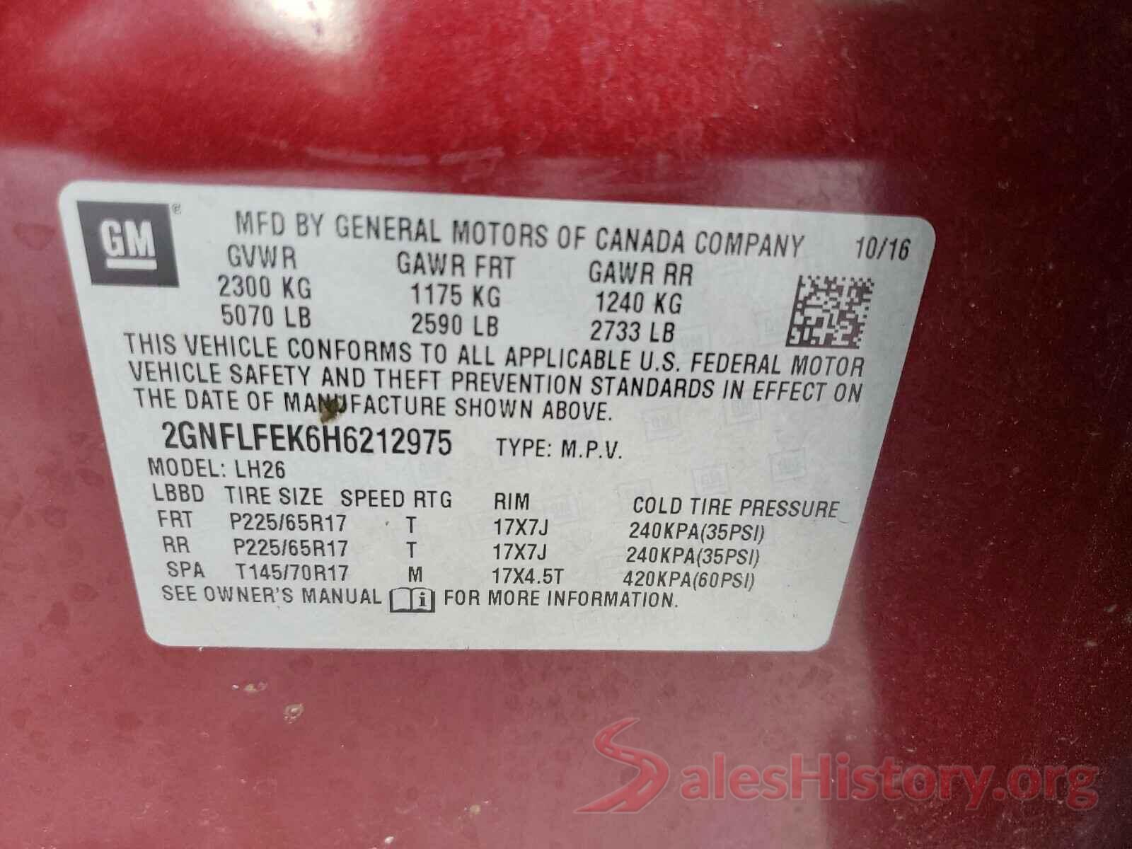 2GNFLFEK6H6212975 2017 CHEVROLET EQUINOX