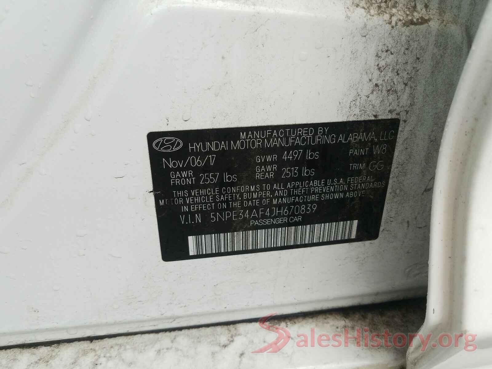 5NPE34AF4JH670839 2018 HYUNDAI SONATA