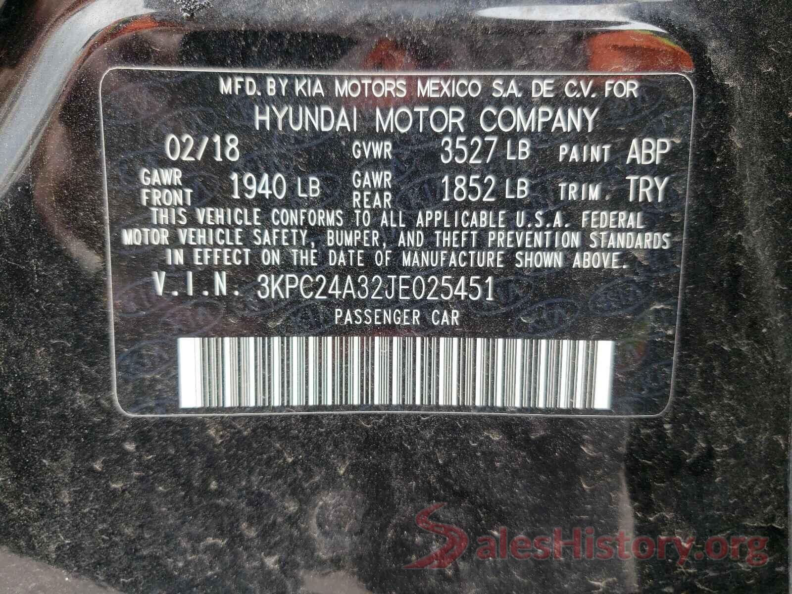 3KPC24A32JE025451 2018 HYUNDAI ACCENT