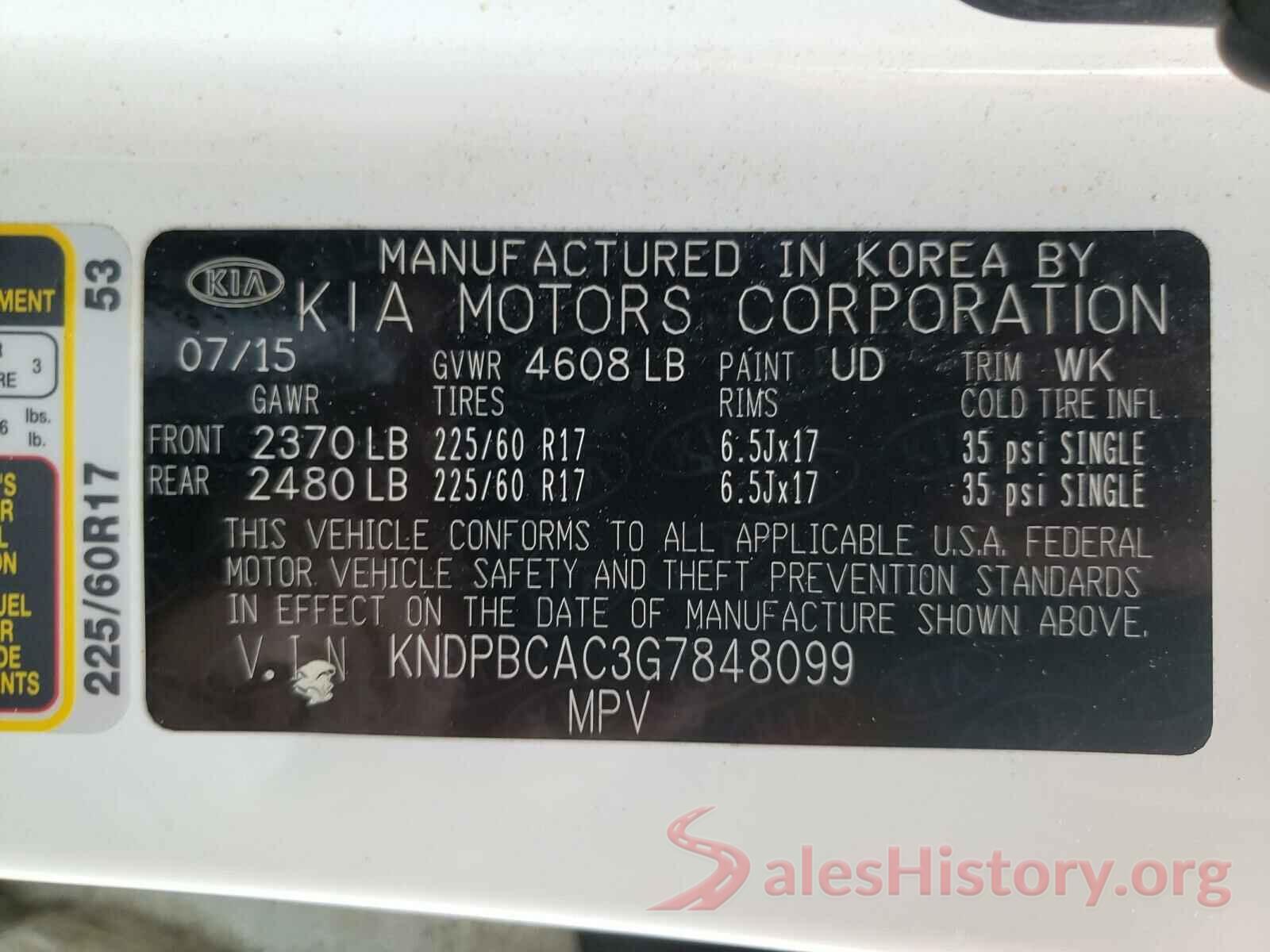 KNDPBCAC3G7848099 2016 KIA SPORTAGE