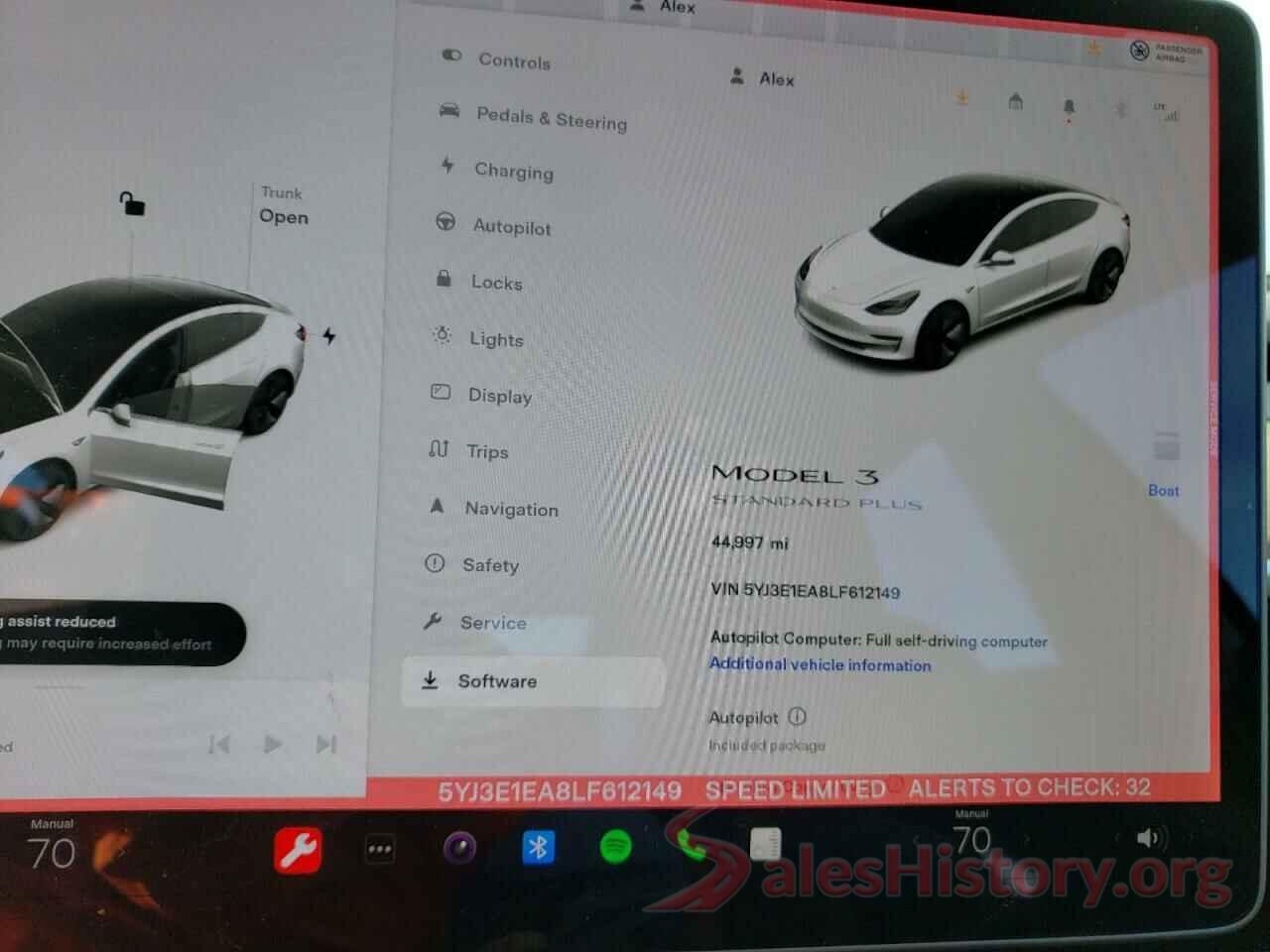 5YJ3E1EA8LF612149 2020 TESLA MODEL 3