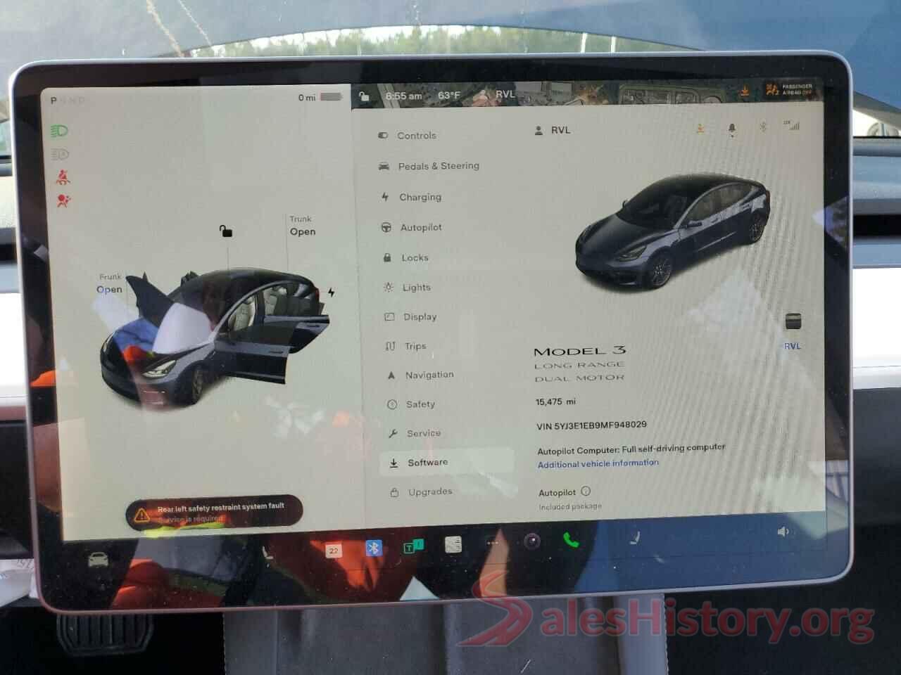 5YJ3E1EB9MF948029 2021 TESLA MODEL 3