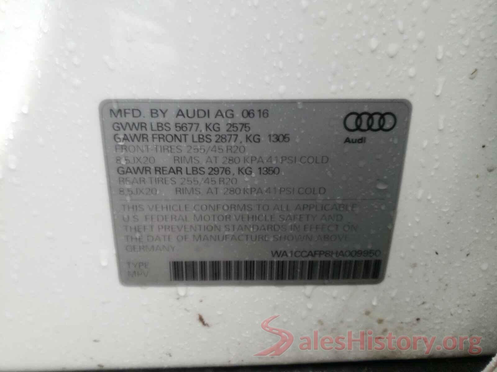 WA1CCAFP8HA009950 2017 AUDI SQ5