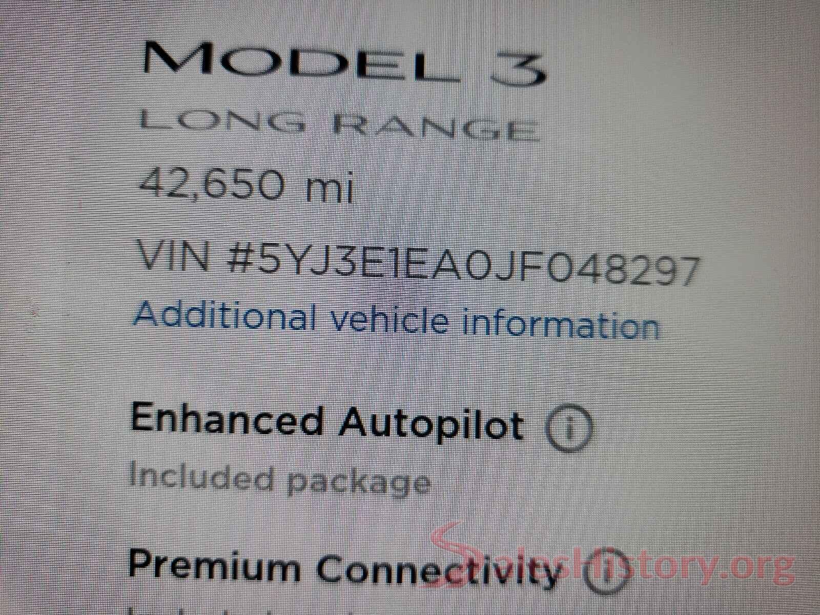 5YJ3E1EA0JF048297 2018 TESLA MODEL 3