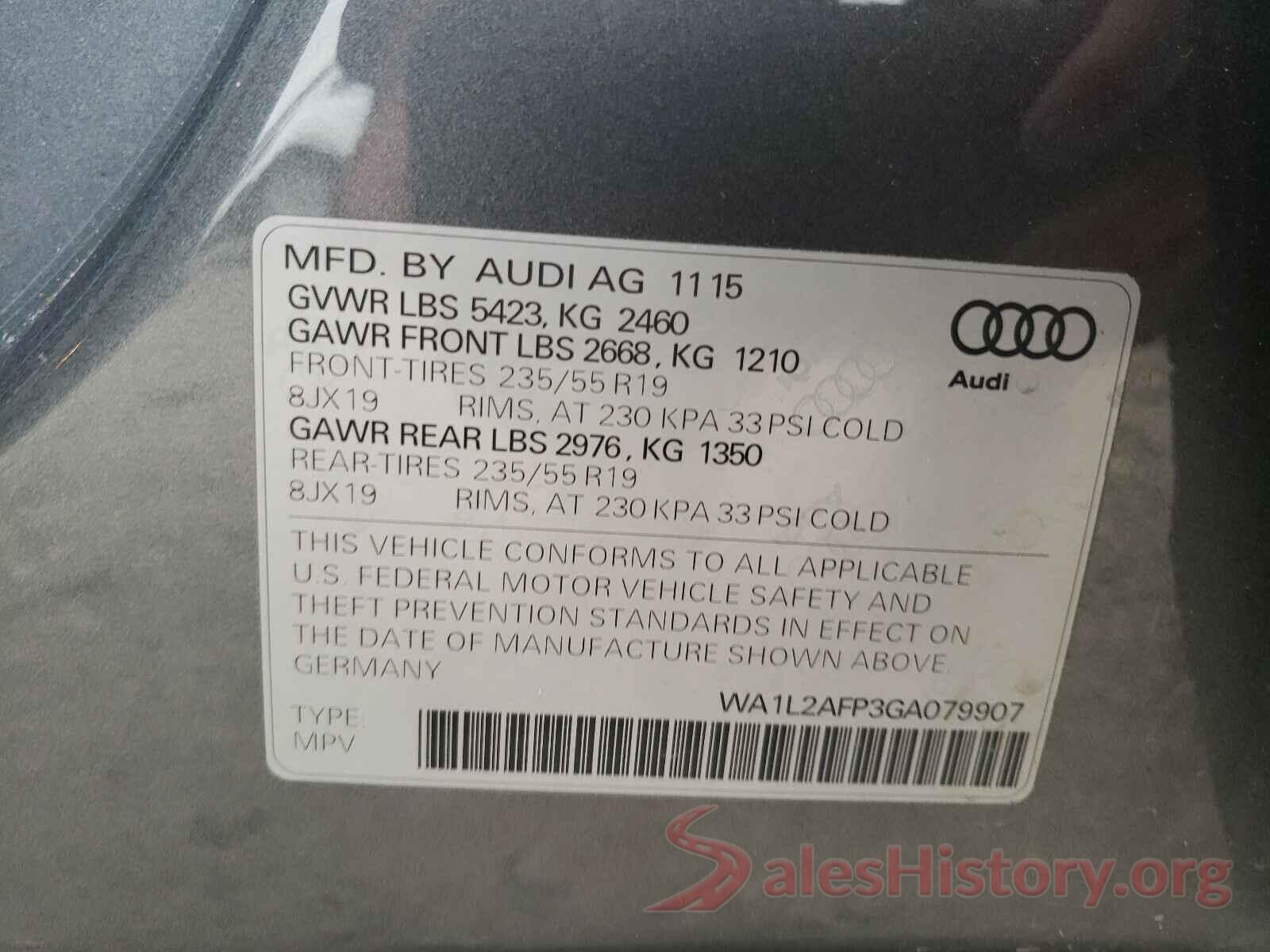 WA1L2AFP3GA079907 2016 AUDI Q5