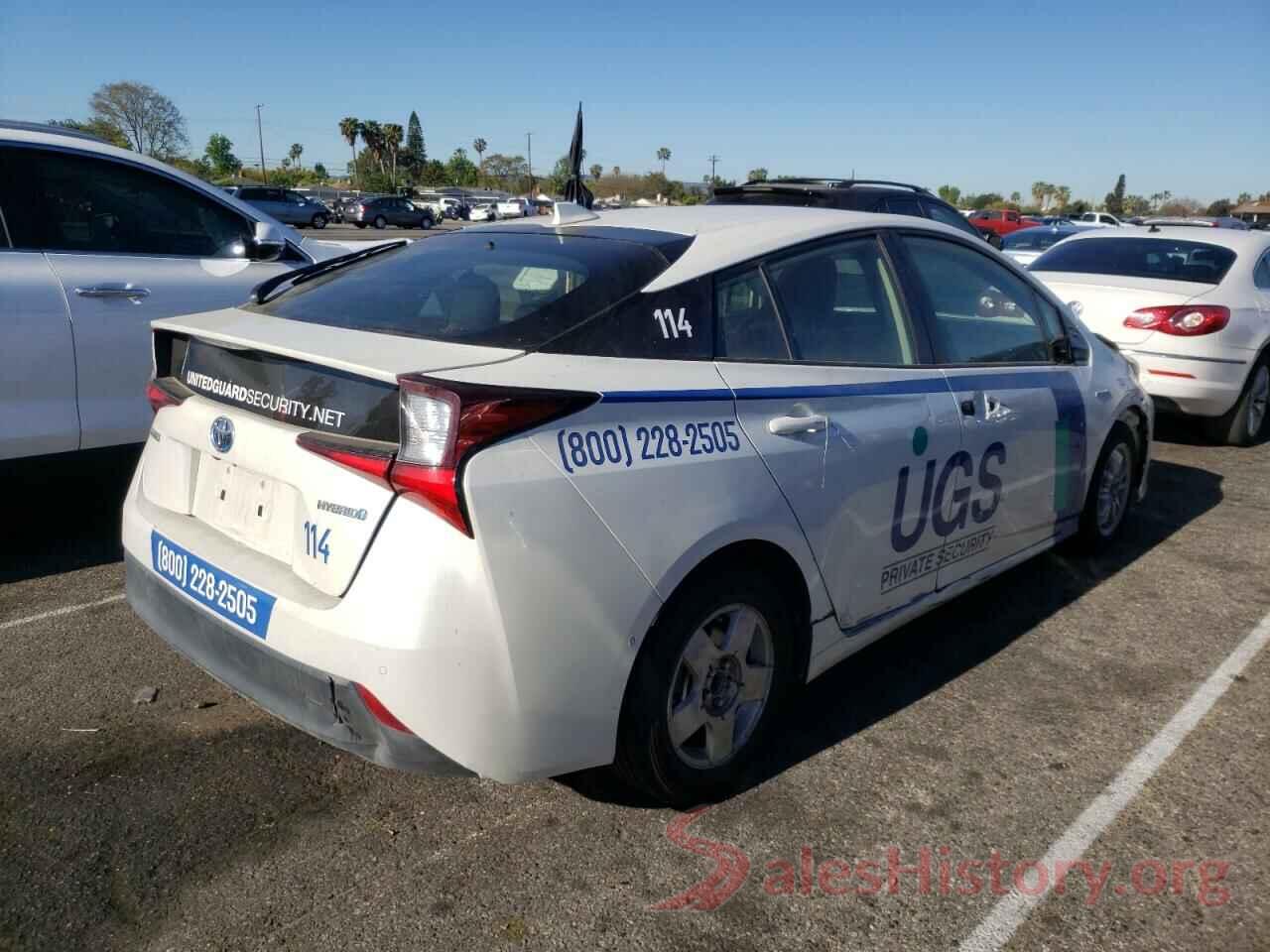 JTDKARFU1K3069608 2019 TOYOTA PRIUS