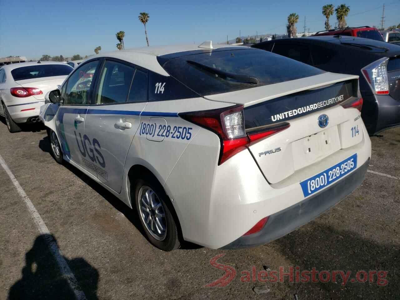 JTDKARFU1K3069608 2019 TOYOTA PRIUS