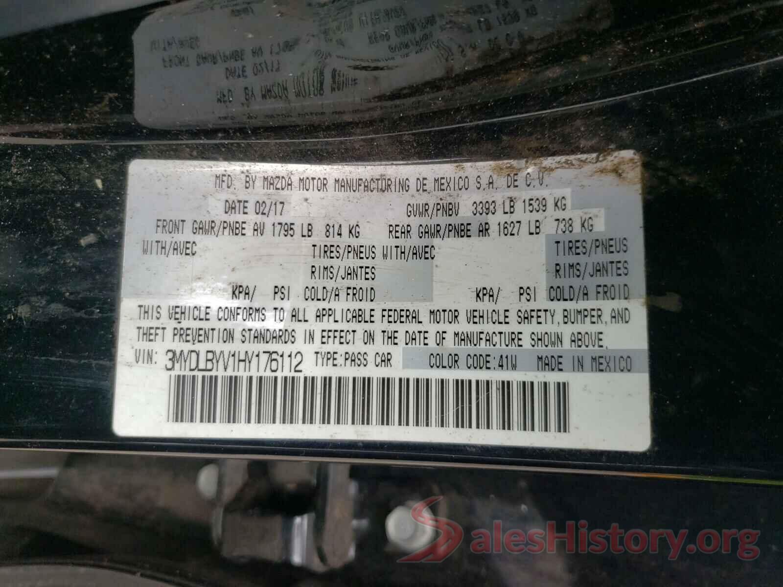 3MYDLBYV1HY176112 2017 TOYOTA YARIS