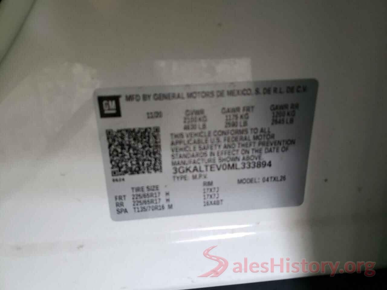 3GKALTEV0ML333894 2021 GMC TERRAIN