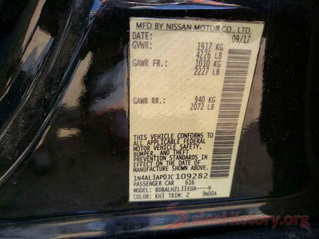 1N4AL3AP0JC109282 2018 NISSAN ALTIMA