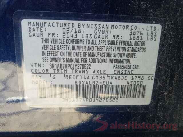 3N1AB7AP0JY270522 2018 NISSAN SENTRA