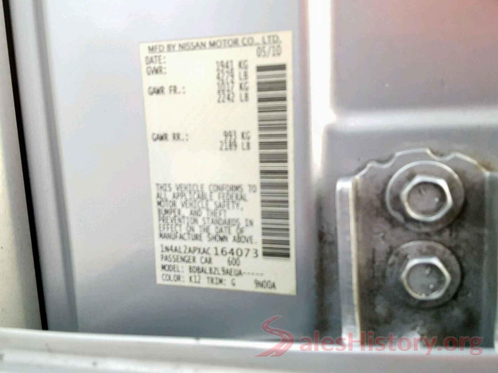 1N4AL2APXAC164073 2010 NISSAN ALTIMA