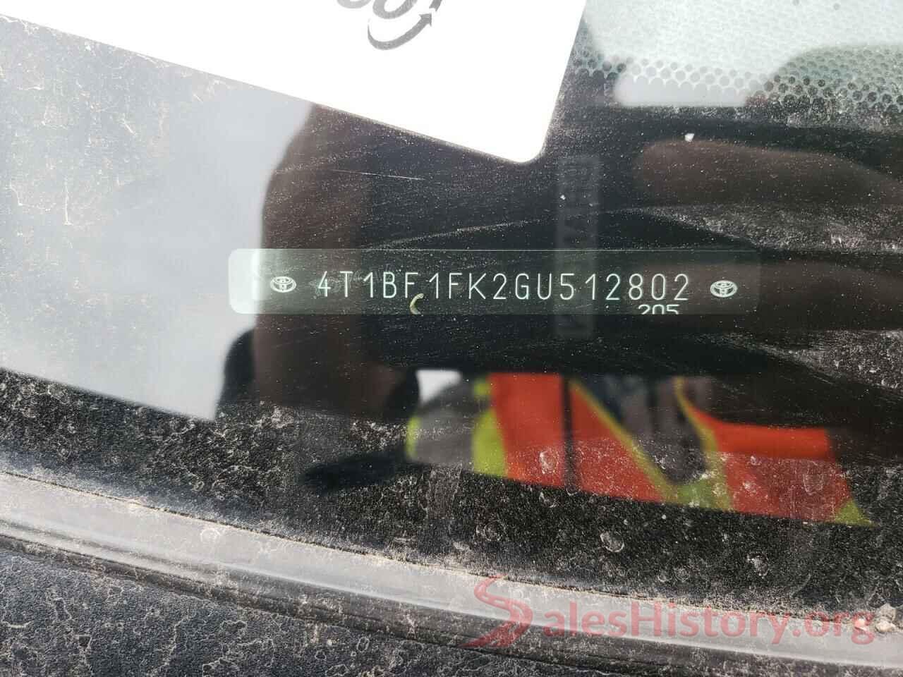 4T1BF1FK2GU512802 2016 TOYOTA CAMRY