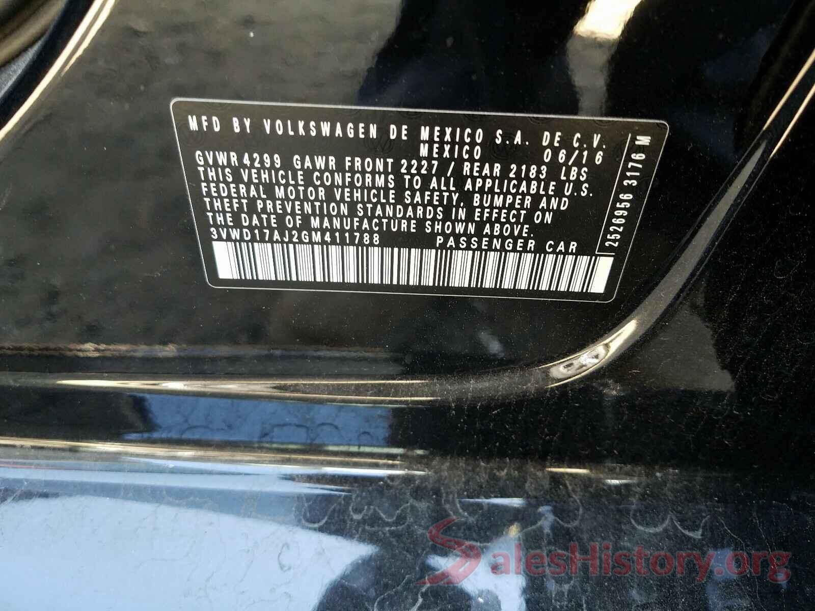 3VWD17AJ2GM411788 2016 VOLKSWAGEN JETTA