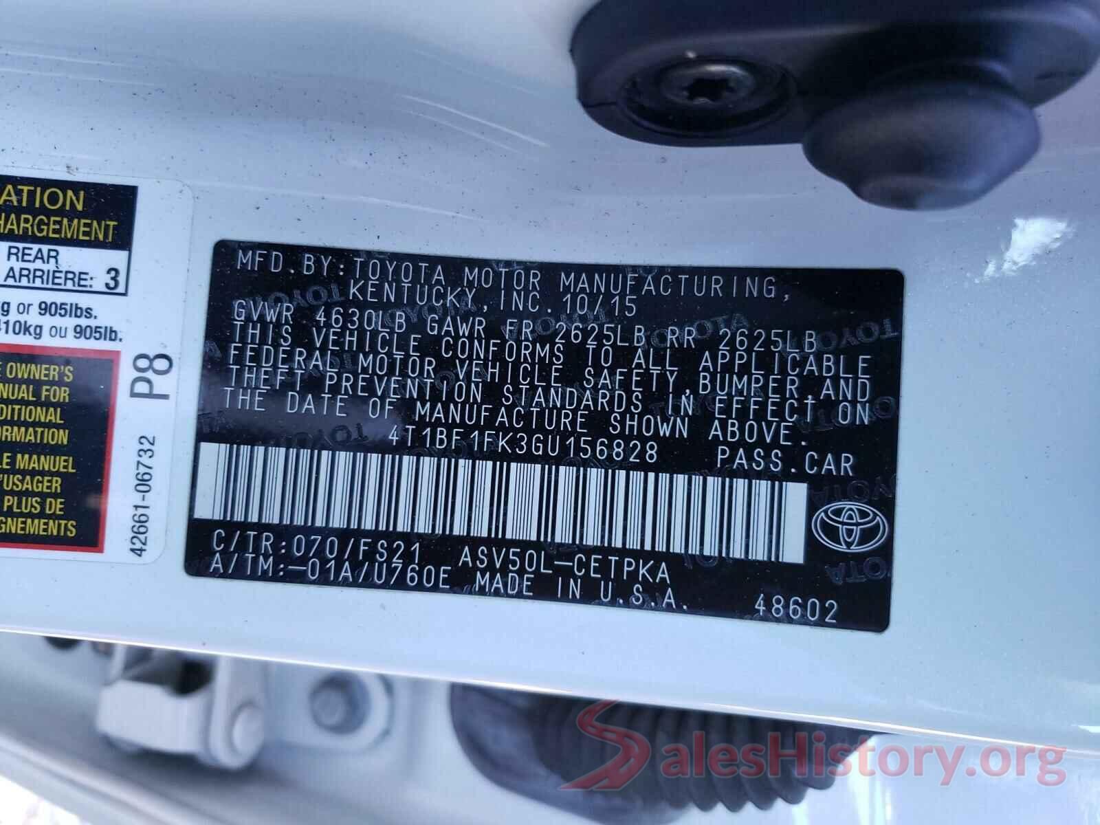 4T1BF1FK3GU156828 2016 TOYOTA CAMRY