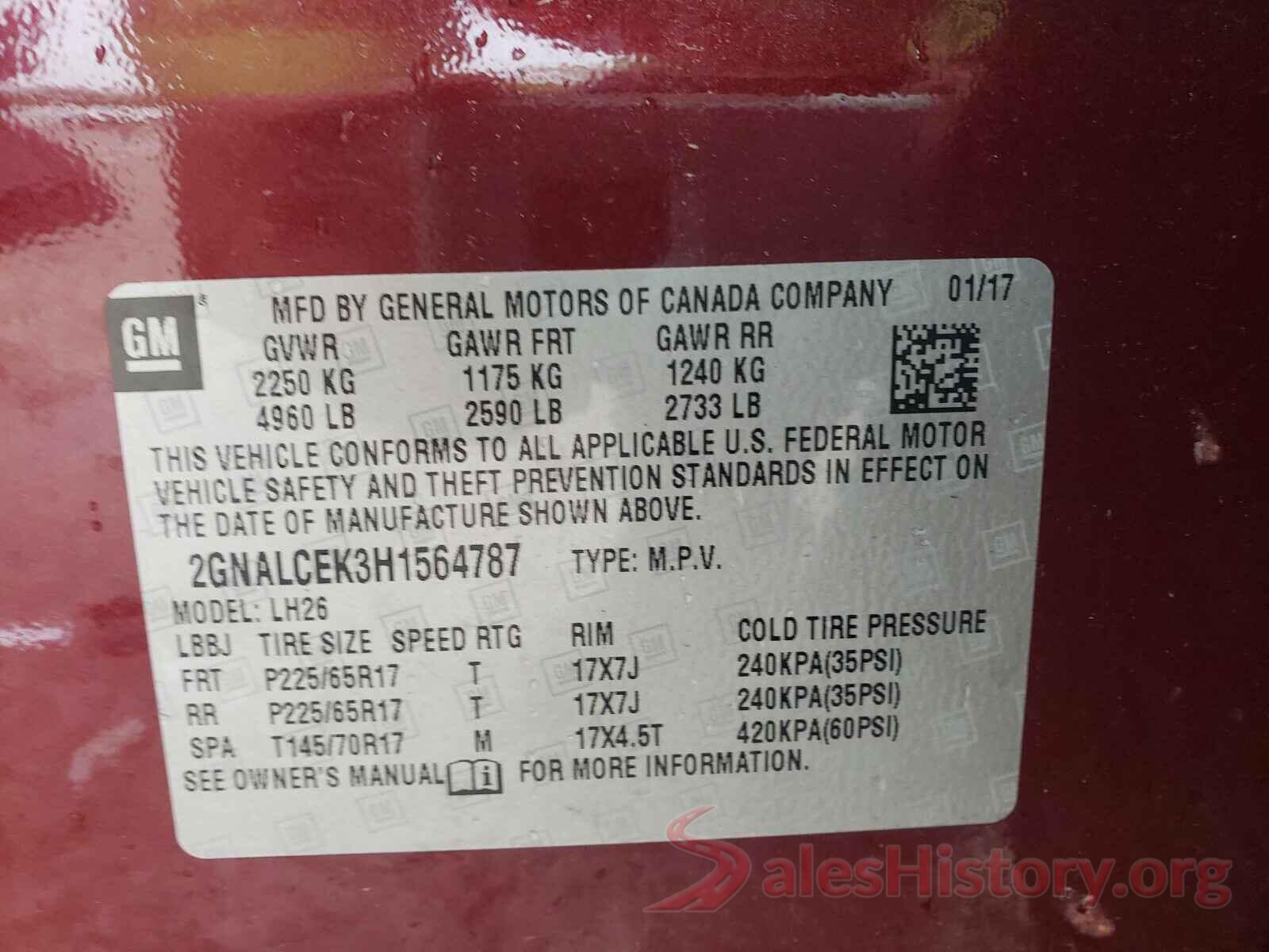 2GNALCEK3H1564787 2017 CHEVROLET EQUINOX