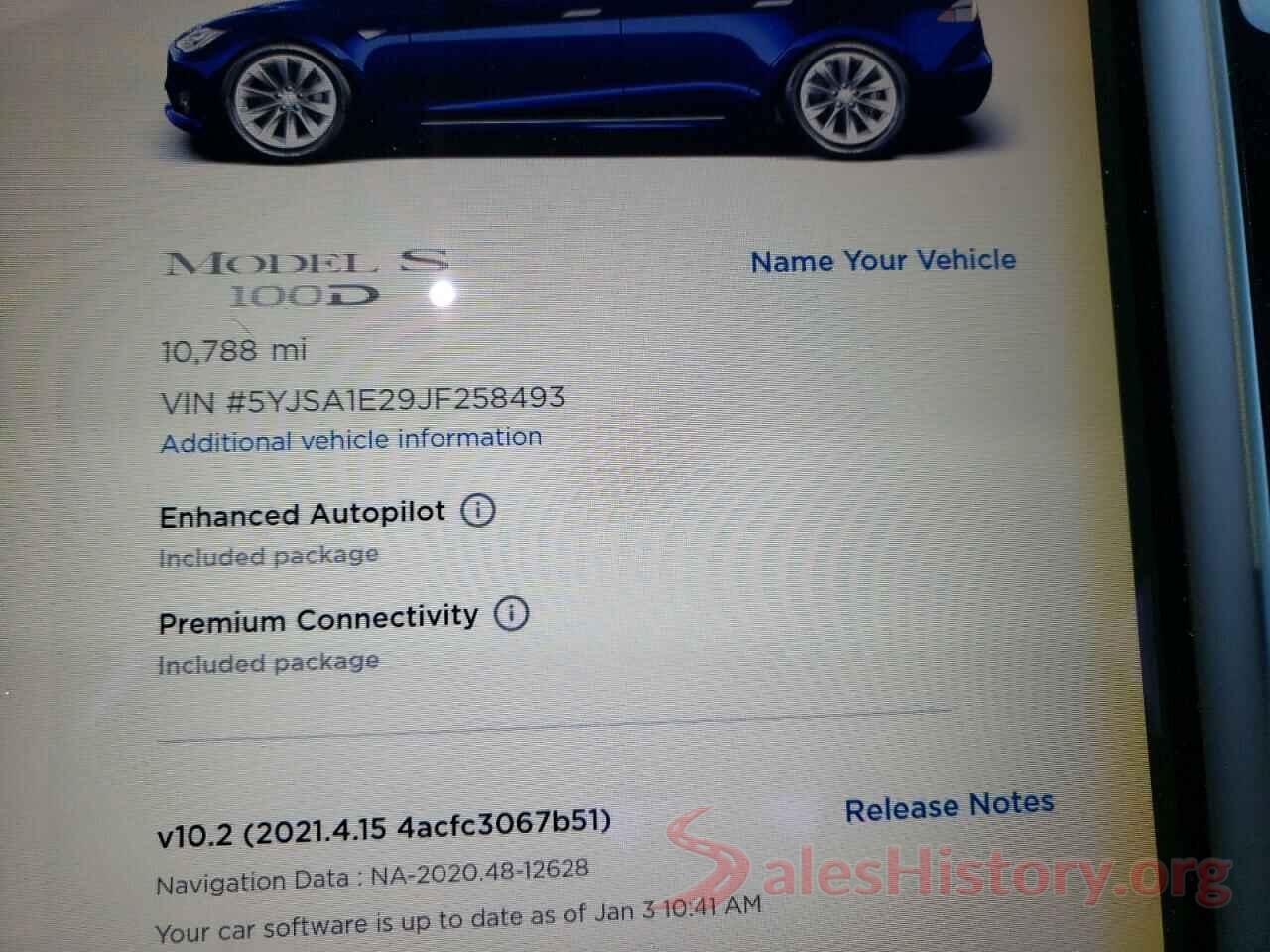 5YJSA1E29JF258493 2018 TESLA MODEL S