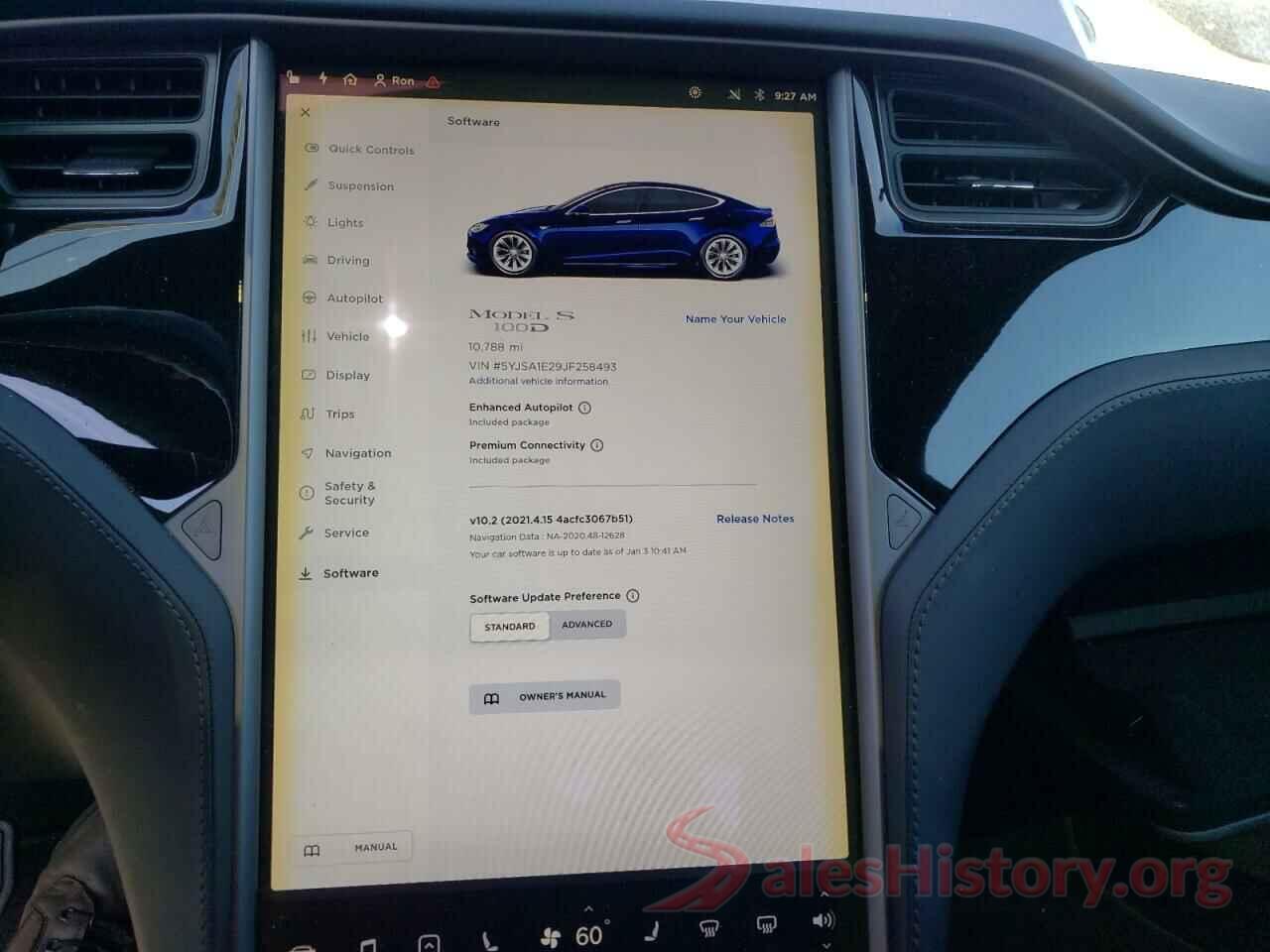 5YJSA1E29JF258493 2018 TESLA MODEL S