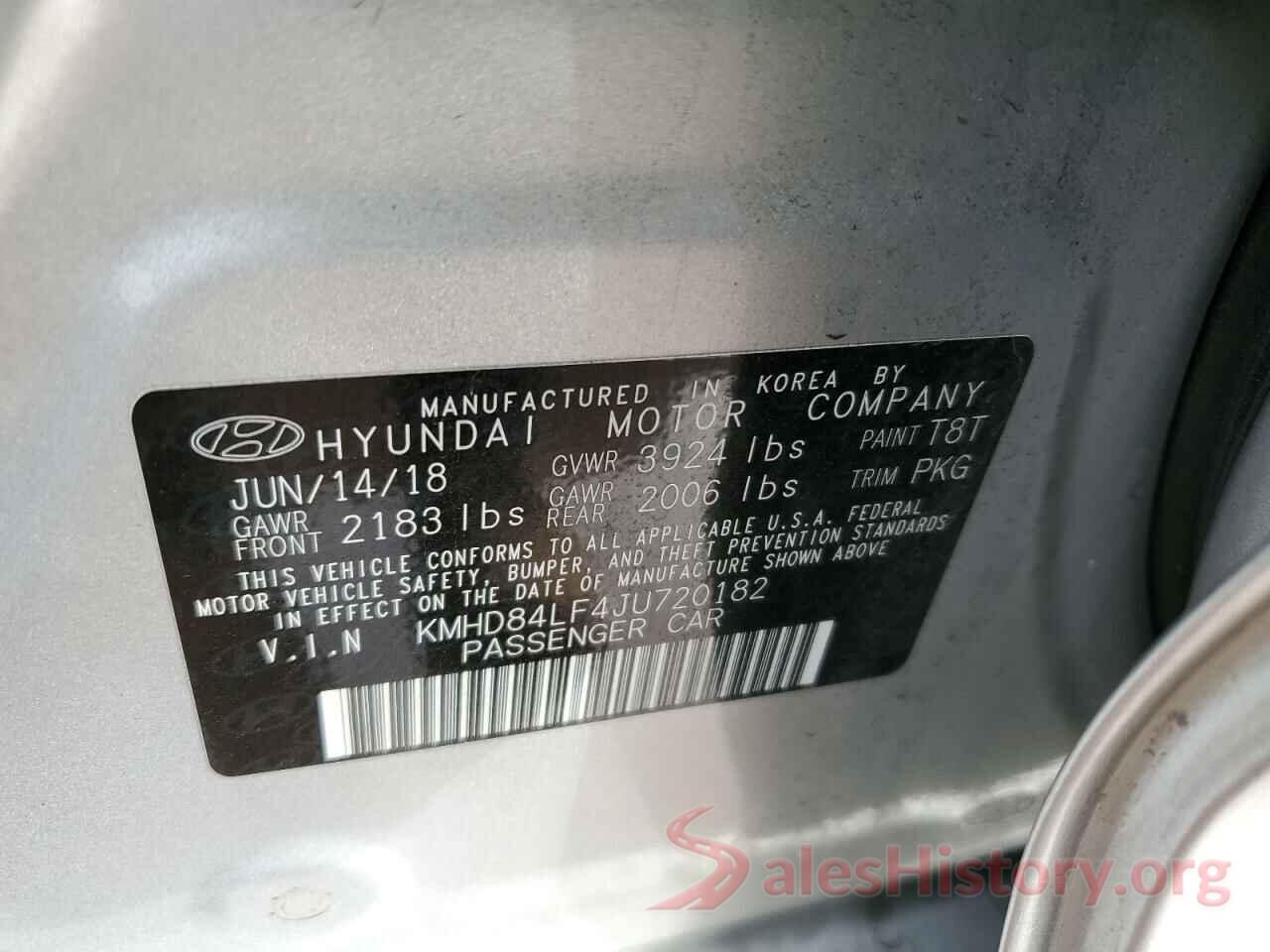 KMHD84LF4JU720182 2018 HYUNDAI ELANTRA