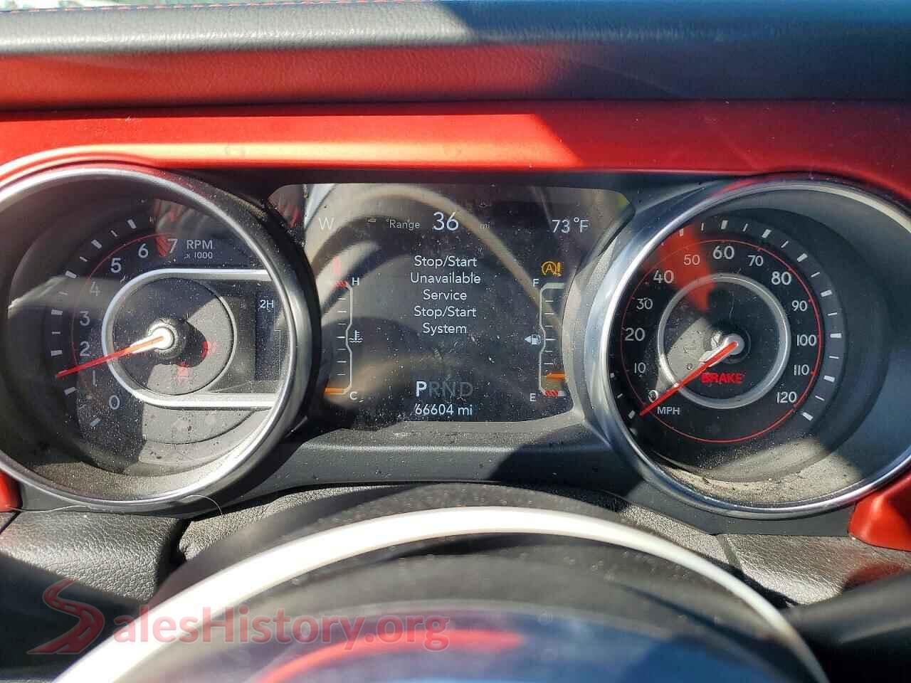 2019 JEEP WRANGLER VIN 1C4HJXFG3KW611606, interior center console