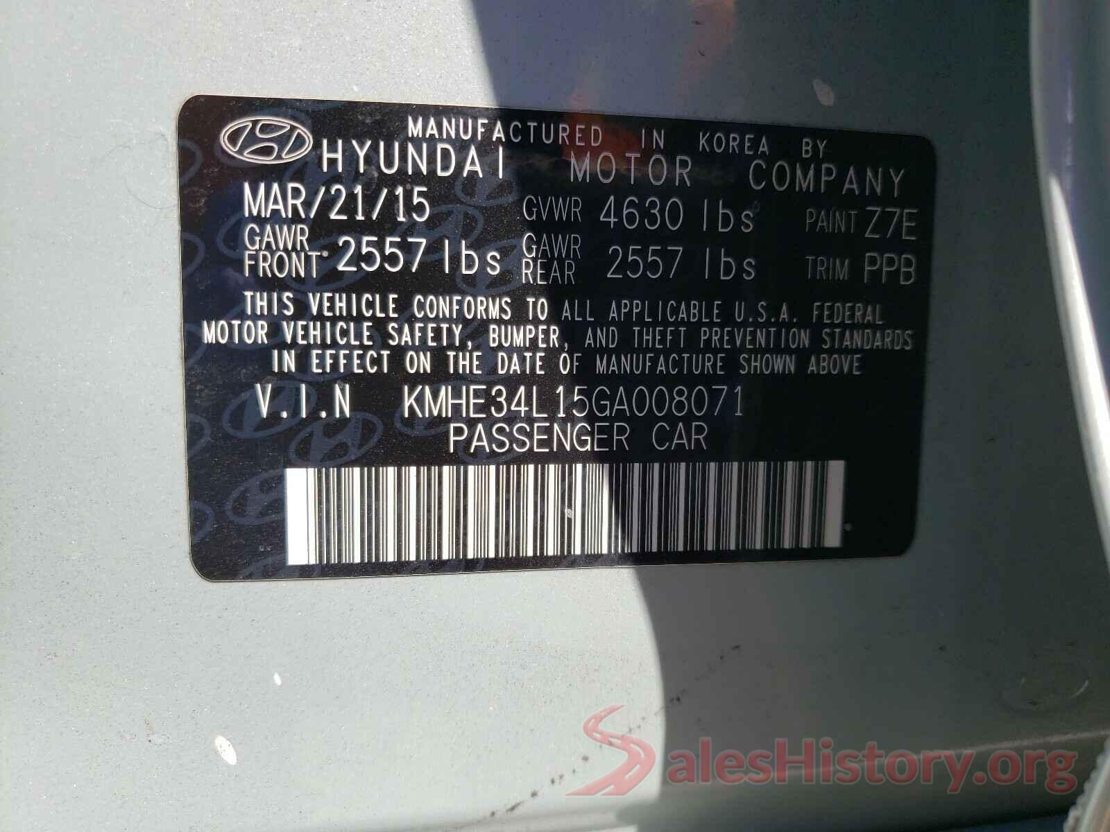 KMHE34L15GA008071 2016 HYUNDAI SONATA