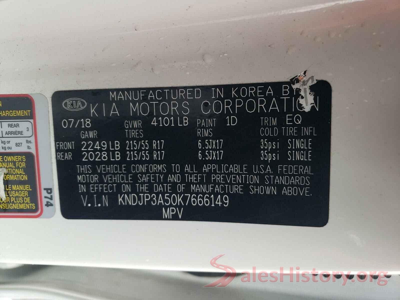 KNDJP3A50K7666149 2019 KIA SOUL