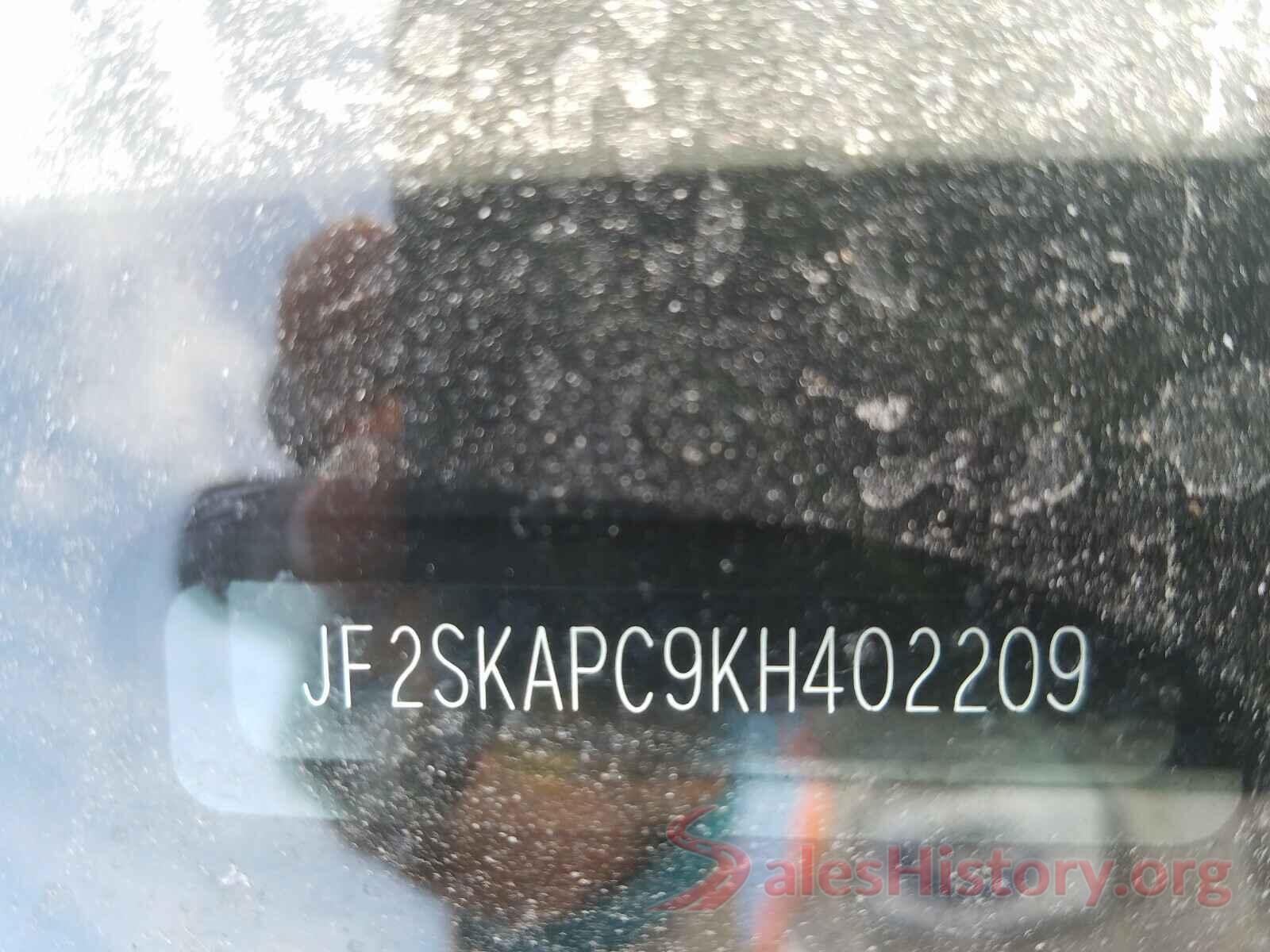 JF2SKAPC9KH402209 2019 SUBARU FORESTER