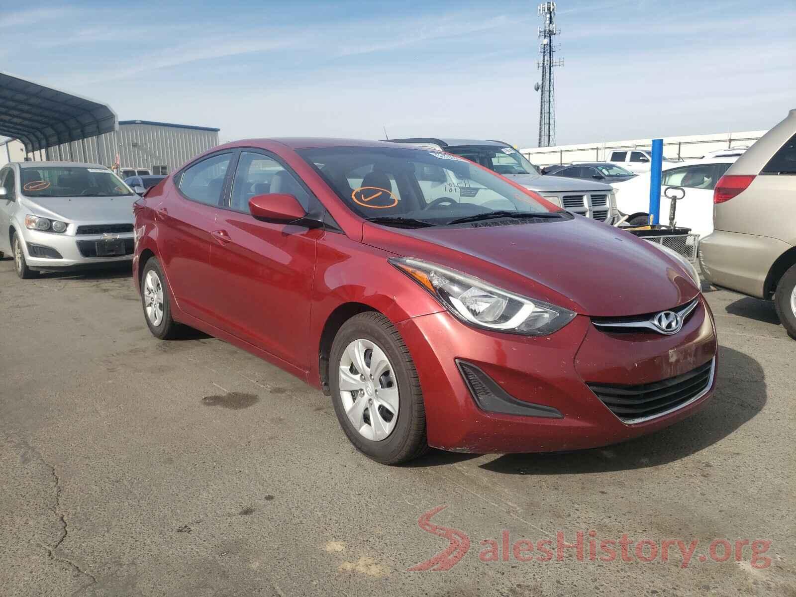 5NPDH4AE4GH674824 2016 HYUNDAI ELANTRA