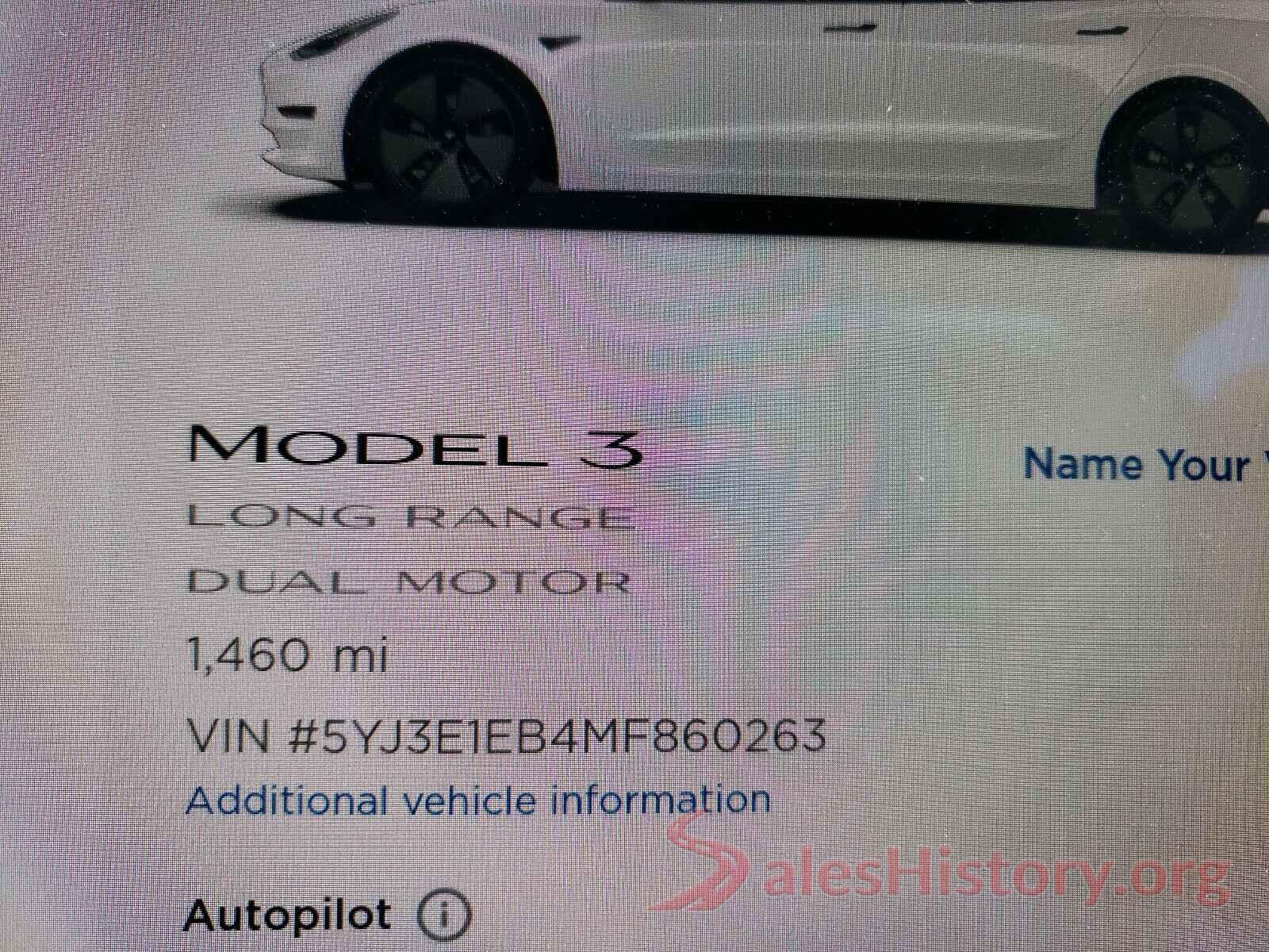 5YJ3E1EB4MF860263 2021 TESLA MODEL 3