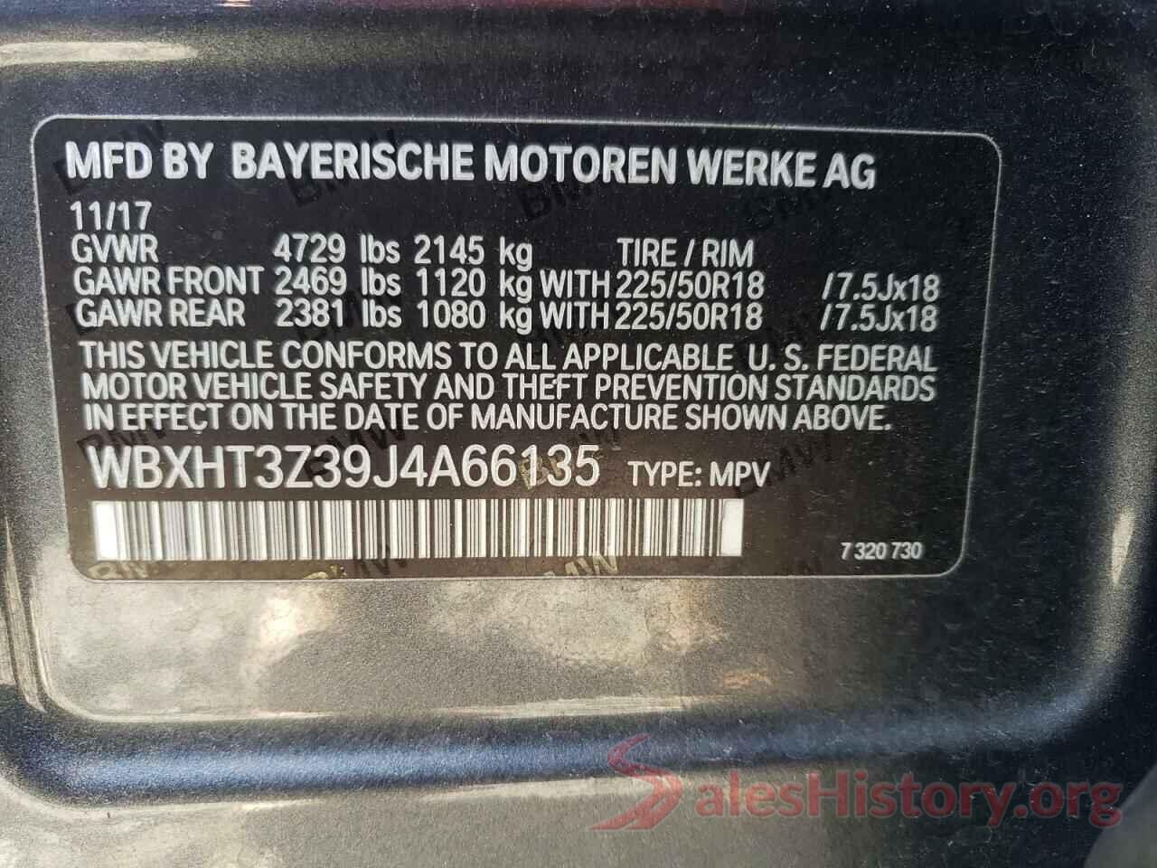 WBXHT3Z39J4A66135 2018 BMW X1