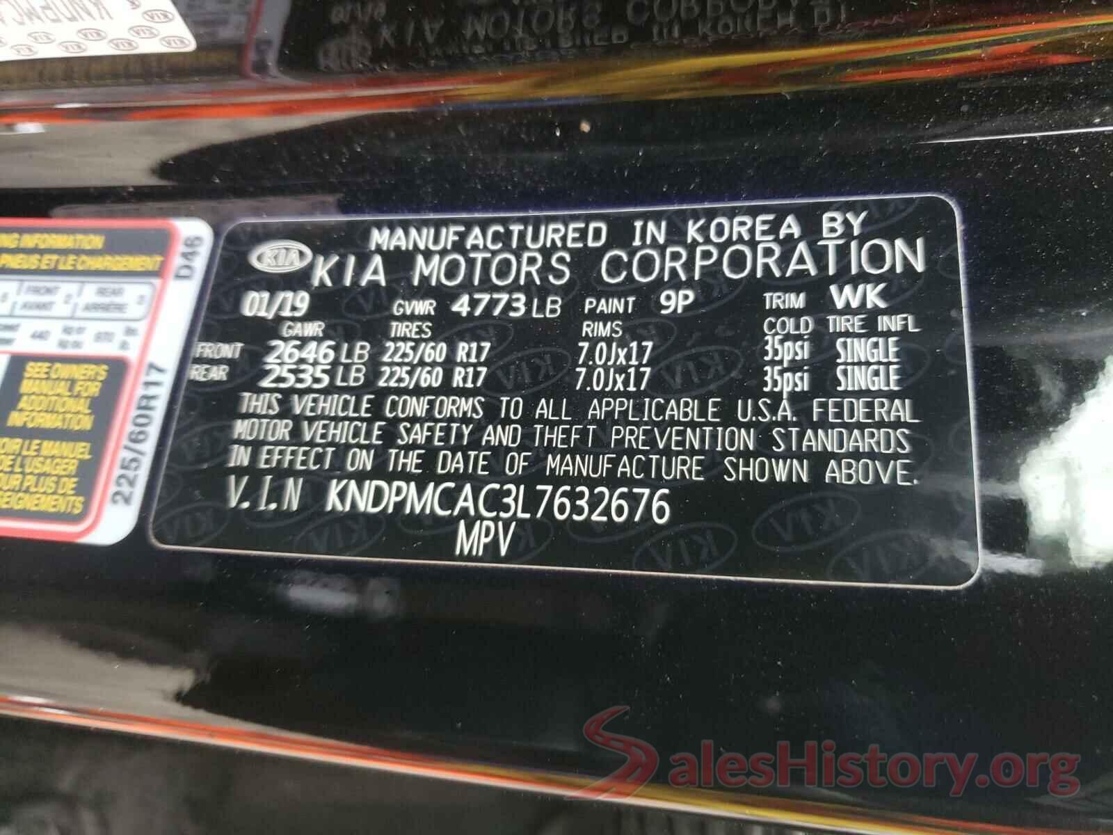 KNDPMCAC3L7632676 2020 KIA SPORTAGE